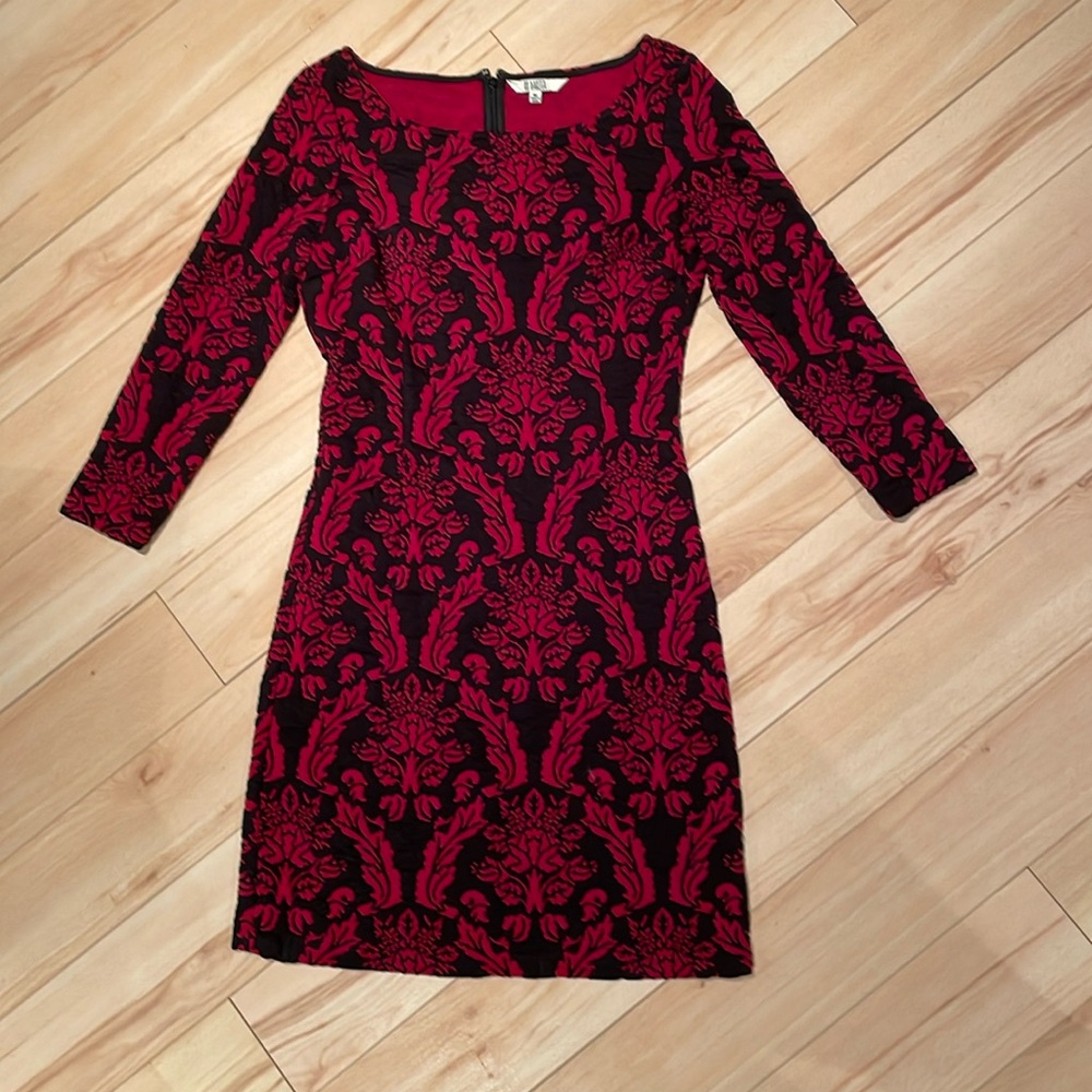 BB Dakota Sz M black and red long sleeve dress